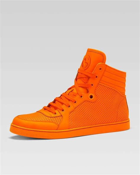 gucci high top orange sneakers|exclusive gucci sneakers.